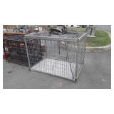 Rhino dog kennel with hinged door