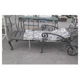 Aluminum chaise lounge with some finish wear,