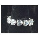 Sterling silver Lustro Stella CZ ring size 7