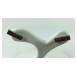 Sterling silver lab opal earrings