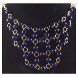 Lapis lazuli 7-9mm beaded necklace 18-20in