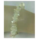 6mm moonstone chip 8in stretch bracelet