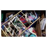 Skid lot, tote bags, metal floorstand, point and