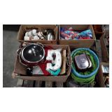 Skid lot, household items, lamps, tea kettle,