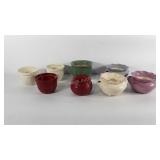 Group of 2 piece planters, ceramic planters with