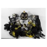 Halloween decor, lighted black jack o