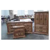 3pc Bedroom Furniture lot, Nightstand, 9 Drawer