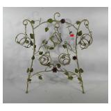 Decorative wine bottle rack, vine themed, holds 5