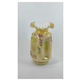 Fenton Glass pinched and ruffled vase,