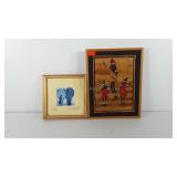 Two farmed African art pieces, includes "Pale"