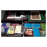 Skid lot, books, four totes with interlocking