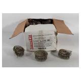 Galvanized roofing coil nails, smooth shank, 1