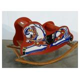 Rocking spring horse, ride-on toy, 33" long, nice