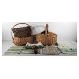 Home decor, includes two wicker baskets, place