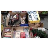 Skid lot, books including Bibles, tins, purses,