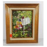 Framed painting, "Thinking of You", artist signed