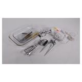 Kitchen lot, working sunbeam mix master, 2 glass