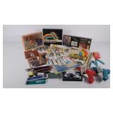 Art supplies lot, pastels, colored pencils, oil