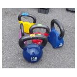 Hand weights 7, 15, 10, 20, 30 lb weights
