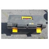 Poly Portable tool box with some tools. Screw
