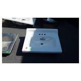 Ceramic Vanity Sink counter Mount type, 25" wide