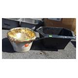 Two Decorative Vanity Sinks, black 20" &Gold