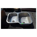 Stainless 32" Kitchen sink, under Counter mount