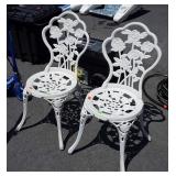 Pair of Outdoor Garden Chairs, aluminum made,