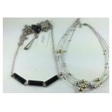 Vivi necklace with tags and a multi strand 14in