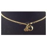 Goldtone Mickey Mouse necklace 18in