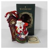 Waterford holiday ornament, Polish glass Santa