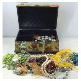Sunflower jewelry box with jewelry