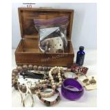 Jewelry box with misc jewelry