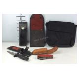 Black widow knife, multi tool knife, and empty