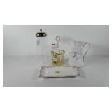 Home decor group, includes tray made in Italy,