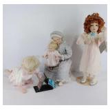 Group of three Danbury Mint collectors dolls