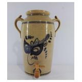 Stoneware pottery, Beverage dispenser crock,,