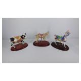 Group of Three Lenox porcelain carousel animals,