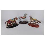 Three Lenox Carousel porcelain animals