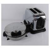 Electric GE Toaster and Toastmaster waffle iron,