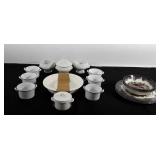 China, Royal Stafford Christmas dishes, and white