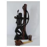 Group of wood decorative items, Native American