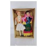 Pair of Souvenir Dolls from Greece, original box