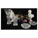 Group of decorative items, pair of Fostoria