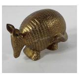 Brass armadillo, made in Taiwan, 6.5"