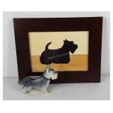 Scottish terrier decor, includes figurine marked