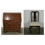 Fall front desk, includes chair, needs cleaned,