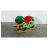 Plush ride on turtle, 12" to seat