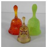 Glassware, three bells, includes viking glass
