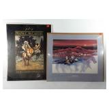 Two art posters stored on cardboard, 24" x 30.5"